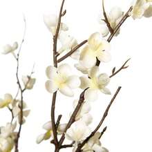 Artificial Cherry Blossom Flowers Realistic Fake Plum Blossom Floral For Home Decor - 白色 - 查看 3