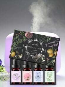 Set de 4 piezas de perfume de aromaterapia con aceites esenciales concentrados de 4 tipos diferentes para humidificador, difusor, velas y decoración del hogar, regalo de Navidad y Año Nuevo - Varias fragancias - Ver 14