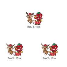 1pc/2pcs/3pcs Christmas Mischief Combo! Reindeer Sleigh & Imp Decals, Suitable For T-Shirts, Masks, Jeans, Backpacks, Machine Washable, Unisex DIY Stickers