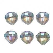 10 件/包 20 毫米扇形降落伞水晶玻璃珠，电镀颜色，DIY 珠宝配件，适用于项链、耳环、吊坠、手机壳、汽车装饰 - 20mm貝殼 - 查看 33