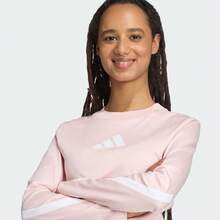 Adidas Women's W Z.N.E. LS TEE Long Sleeve T-Shirt Knit Collarless TKEA4907 - Pink - View 5