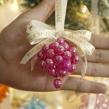 1 buc Ornament de Crăciun cu Mărgele de Struguri - Struguri cu Mărgele de Cristal cu Panglică, Ornamente de Crăciun Agățate, Ornamente de Crăciun Colorate, Decor pentru Casa de Sărbători, Articole pentru Petrecere de Crăciun, Șemineu de Iarnă, Poliță, Decorațiune pentru Fereastră, Decorațiune pentru Petrecere de Crăciun