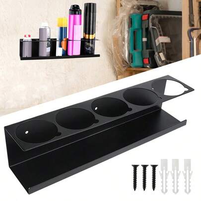 Carbon Steel Organizer Aerosol Spray Can Holder Wall Mounted Aerosol Can