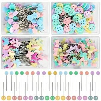 50/100/200pcs Positioning Pins, Colored Pearl Pins, Decorative Pins, Sewing Pins For Clothing, Buttons, Bows