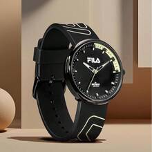 FILA Fila Quartz Watch For Men Women Silicone Strap Plastic Mirror 30M Water Res