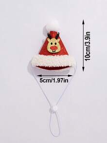 1pc Adjustable Pet Christmas Hat, Suitable For Cats And Small/Medium Dogs, Perfect Christmas Eve & Christmas Gift For Pets