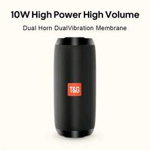 便携式户外无线低音扬声器，带充电线和 Aux 线 - 兼容 FM TF USB 插入卡 - 随时随地享受清晰强劲的声音，无线音频低音炮 U 盘 3D 环绕声，TWS 立体声低音炮杆免提通话/FM/TF 卡/U 盘，连接手机/平板电脑/电视，无线便携式音频，电子/消费电子，生日派对礼物，TG117，锂离子电池 1200 MAh - 黑色 - 查看 9