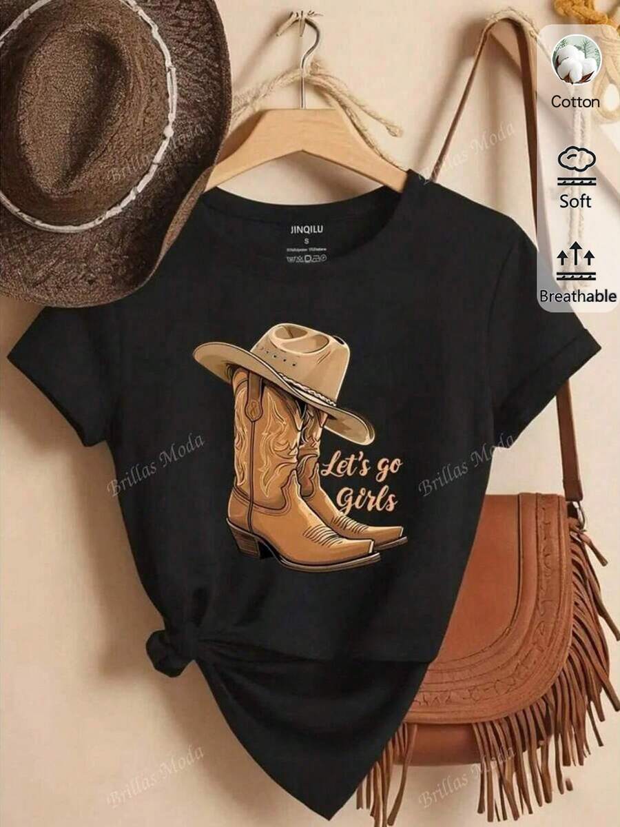 "Playera Mujer Blanca 180g Algodón Cuello Redondo Manga Corta con Estampado Mexicano de Sombrero, Bandera y Rosas – Casual y Cómoda para Looks Diarios"
