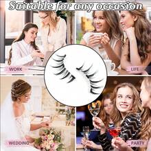 1 Pair Natural Magnetic Eyelashes With Applicator, Reusable, Waterproof, No Glue Needed, Suitable For Sensitive Eyes, Cartoon Style - Spiky Manga Lashes - View 8