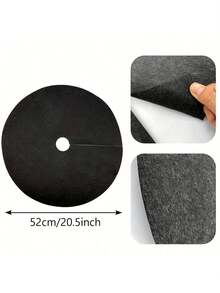 10 包，20.5 英寸无纺布树木覆盖物环加厚树木保护垫植物覆盖物圆形防草园艺织物覆盖物用于控制根部保护 - 黑色 - 查看 7