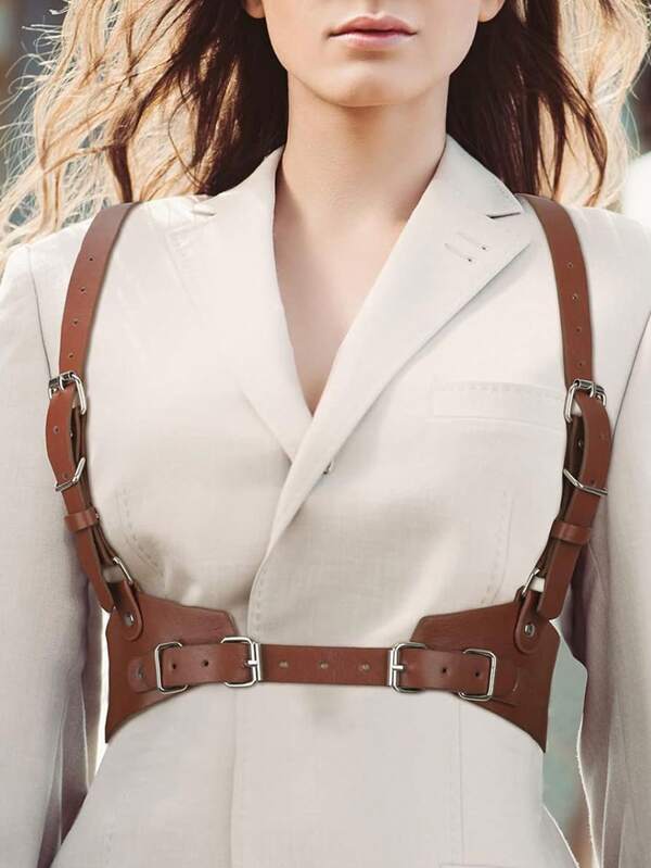 1pc Punk Style Functional Suspender Belt, For Dresses, Shirts, Suits, And Daily Use, Suitable For School, Halloween, Christmas