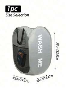 1pc Household Foldable Dirty Clothes Basket, Clothes Storage Basket ,Dirty Clothes Basket Barrel Laundry Basket Bathroom Dirty Clothes Storage Basket New Type Laundry Basket Foldable Popup Net Basket Dirty Clothes Basket With Handlelaundry Hamper,Washing Basketbathroom Organizer,Basket,Storage Basket,Foldable Laundry Basket - 彩色 - 查看 3