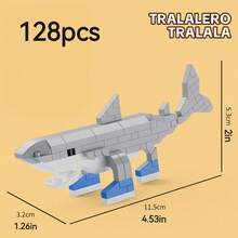 Seria klocków Starożytne Stworzenia, seria AI Shanhaijing, Zabawki z klocków Nieznane Stworzenia, Zabawki z klocków dla dzieci, Zwierzęta z klocków o unikatowych kształtach, Edukacyjne zestawy montażowe i konstrukcyjne, Rekin, Bombowiec Krokodyla, Drewniany Człowiek, Duch Drzewa, Żaba z Opon, Słoń Kaktusowy, Małpka Bananowa, Zabawki do Eksploracji Nieznanego dla Dzieci, Idealne jako kreatywne prezenty, Prezenty świąteczne, Prezenty urodzinowe