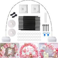 Balloon Arch Stand Kit, 10FT Wide & 7.5FT High Adjustable Balloon Arch Frame, Ideal For Party Decorations, Not Include Balloons. - 83pcs - View 1