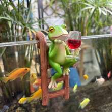 Frog Climbing Ladder Flower Pot Hugger Funny Frog Figurine Plant Decorations For Pots Outdoor Garden Decor