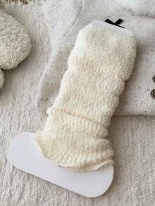 1 Pair/4 Pairs Kids Thick Fleece Leg Warmers, Warm Leg Warmers, Versatile Knee High Leg Warmers For Autumn/Winter - Multicolor - View 18