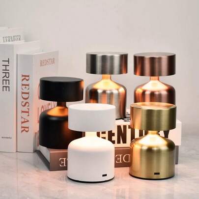 1 件无线触摸 LED 台灯，现代马卡龙蘑菇灯，适合女孩，可调光三色床头灯，可充电小夜灯，适用于卧室、客厅、家居装饰和礼物