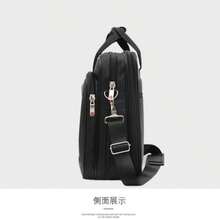 Portafolio Maletín,porta laptop ejecutivo impermeable 15.6 pulgadas,Maletín para laptop ampliable tela Oxford,funda para laptop hombres y mujeres 40cm*30cm*16cm - Negro - Ver 5