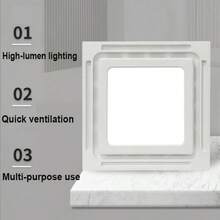 Bathroom Exhaust Fan With Light, 20W Bathroom Fan With LED Light Combo, 110 CFM 1.5 Sones Quiet Bathroom Vent Fan, Suitable For Toilet, Office, Hotel - White - View 7