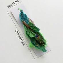 1件/2件，圣诞节，万圣节，人造羽毛鸟花园装饰，人造泡沫鸟凤凰孔雀景观，仿生工艺鸽子装饰，客厅花园家居装饰，庭院鸟，多场景适用人造鸟雕像，圣诞树装饰 - 彩色 - 查看 14