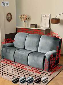 1件银狐绒沙发套，防尘沙发套，经典简约设计，可水洗，四季皆宜，适用于办公室、客厅、卧室装饰 - 彩色 - 查看 19