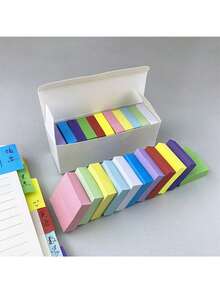 800pcs/Box Note Pads, Index Tabs, Reading Markers, Highlighters, Self-Adhesive Page Flags, Index Stickers, Waterproof Sticky Notes,School Supplies,Back To School
