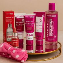 Rosa Mosqueta Skin Kit 7 Units - Soap / Exfoliant / Gel / Hyaluronic Serum / Micellar Water / Strip And Octopus Sponge / - 淺粉色 - 查看 1