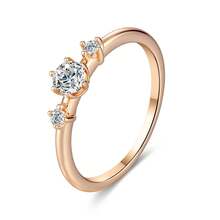 1pc Fashion 3-Stone Moissanite Women's Engagement Ring, Main Stone 0.3ct D Color VVS1 Clarity Moissanite, Elegant S925 Sterling Silver, Perfect Anniversary & Valentine's Day Gift For Her, Suitable For Daily Wear And Formal Occasions, Comes With Certificate - 香檳色 - 查看 2