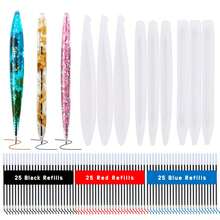 3pcs Transparent Pen Silicone Molds, 15pcs Tri-Color Pen Refills, Dried Flower Resin Decorative Crafts DIY Ballpoint Pen Casting Silicone Molds, Epoxy Resin Molds For Jewelry Making. Ballpoint Pen Silicone Molds Resin Casting Molds For DIY Resin Crafts. Creative Birthday Gifts, Unique Pens For Family And Friends. Experience DIY Stress Relief, Reusable.