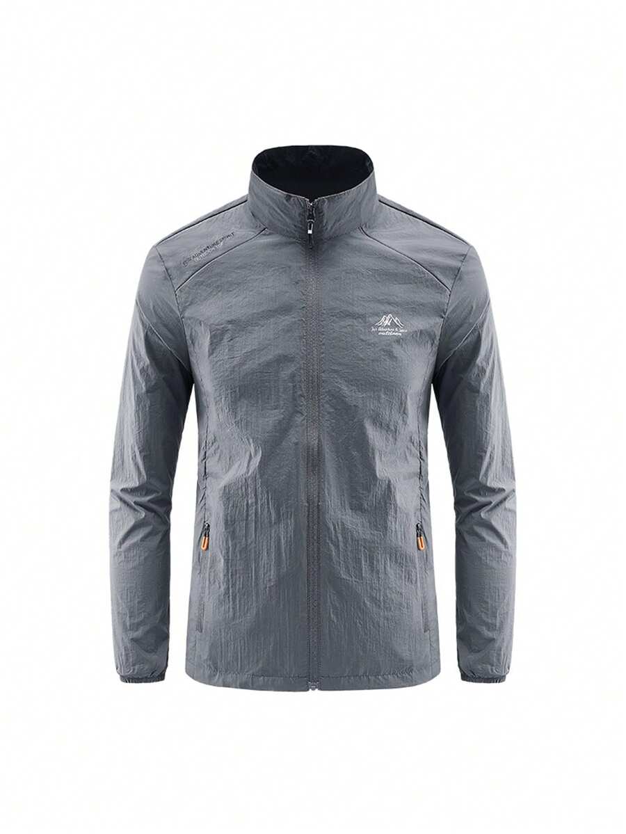 Men's UV+ Sun Protection Jacket - Breathable, Waterproof And Ultra Lightweight For Outdoor Sports - Gris - Ver 1