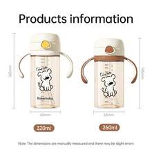 1pc Children's Direct Drinking Straw Milk Cup, PPSU Water Bottle, Suitable For 1+ Years Old, Leak-Proof, Heat-Resistant, Anti-Drop