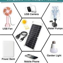 1 Durable Magnetic Solar Charging Panel, 5V USB Output, Detachable Photovoltaic Module, Stable Power Supply, Suitable For Mobile Power Bank, Mobile Phone, Outdoor Camping, Home, RV Use