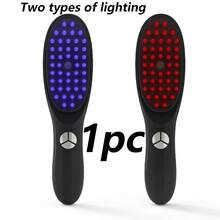 USB Rechargeable Electric Hair Straightening Brush, Massage Comb, Hair Growth Comb, Scalp Acupressure Massage Device With Red Light Therapy Hair Care