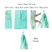 Sage-Green Pink-Gold Party-Decorations Tassel Garland - 20pcs Bachelorette Engagement Baby Bridal Shower Tassels Streamers Rustic Wedding Jungle Birthday Party Spring Decor -236620 - 鼠尾草綠粉紅色金色 - 查看 6