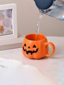 1 cană ceramică de Halloween, potrivită pentru bucătăria de acasă, restaurant, sufragerie, cadou, cană de cafea, cană de apă, cană de ceai, cană pentru băuturi reci, cană, cană izolată, potrivită pentru ceai, cafea, lapte, suc de fructe, nuntă, petrecere, cadou, ziua de naștere