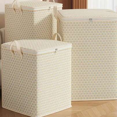 1 个超大 150L 升织物储物箱，用于存放床上用品、床单、衣服和内衣 - 便携式、轻便、带拉链和手柄、易于携带、用于床下存储、多种尺寸可供选择