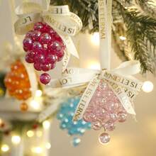 1 buc Ornament de Crăciun cu Mărgele de Struguri - Struguri cu Mărgele de Cristal cu Panglică, Ornamente de Crăciun Agățate, Ornamente de Crăciun Colorate, Decor pentru Casa de Sărbători, Articole pentru Petrecere de Crăciun, Șemineu de Iarnă, Poliță, Decorațiune pentru Fereastră, Decorațiune pentru Petrecere de Crăciun