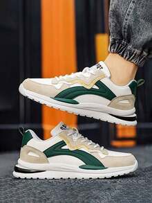 Zapatillas deportivas de hombre, de moda y versátiles, con suela suave y antideslizante.Zapatos deportivos para hombre, adecuados para primavera y otoño, modernos y versátiles, antideslizantes y resistentes al desgaste, el forro interior está hecho de material de malla, cómodo y suave. - Verde - Ver 3