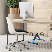 Shoze Mini Exercise Bike, Pedal Exerciser With LCD Display, Leg Exercise Machine, Portable Folding Trainer Adjustable Resistance Fitness Exercise Equipment With Non-Slip Mat And Fixed Strap - Blue - View 4