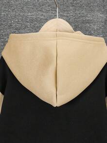 2pcs/Set Teen Boys' Casual Crew Neck Colorblock Sweatshirt And Matching Sweatpants, Suitable For Autumn, Winter, Warmth, School, Home, Daily, Sports, Outing