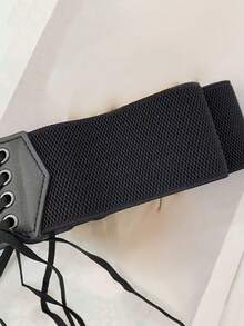 1 chiếc Đai nịt bụng định hình eo thời trang tối giản đa năng cho nữ, dùng khi đi làm, hẹn hò, dự tiệc, mặc đi chơi, mặc váy, định hình eo, làm thon gọn eo và kiểm soát bụng, trang phục Halloween - màu đen - Xem 4