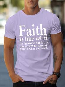 Simple Printed Men's Regular Shoulder-Shirt - White - View 10