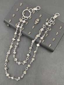 Bistrat Lucky Dice Pantaloni Lanț Retro Talie Moda Asociere Bărbați și Femei Îmbrăcăminte Versatil Accesorii de Lux Y2K Hip Hop Bijuterii - Argint - Vizualizare 8