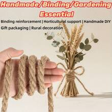 10mm 2/5/10M Jute Rope Garden Twine String Indoor And Outdoor DIY Twisted Home Decor Crafts For Gardening Thick Rope - Multicolor - View 4
