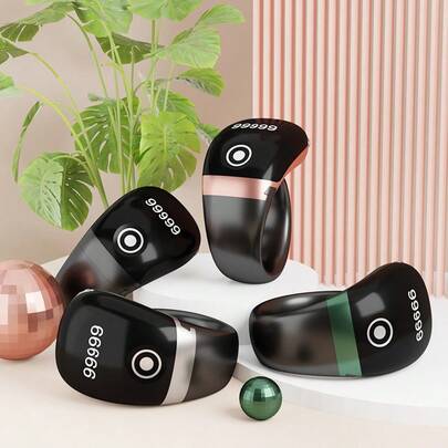 智能数字戒指电子计数器，适合户外跑步和室内锻炼，配有念珠，可进行健身追踪（长按开机）