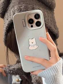 GUCADI 1 Ốp điện thoại chống rơi họa tiết chó 3D hoạt hình, tương thích với Apple IPhone 16/15/14/13/12/11, thiết kế mực bắn tung tóe, chất liệu thân thiện với da, quà tặng mùa thu/đông - Nhiều màu - Xem 4