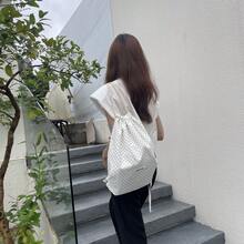 新しいニッチなドローストリング水玉模様リュックサックのバックパック,カジュアル,シンプル,多用途,大容量,旅行や通勤,ドローストリングバックパック - マルチカラー - チェックする 6