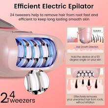1pc USB Rechargeable 5W Electric Hair Remover, Multifunctional 2-In-1/5-In-1 Women Electric Intimate Trimmer, Underarm Hair Shaver, Epilator - Pink - View 7