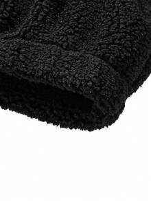 男士 Old Money 连帽加厚夹克，秋冬款，复古摇滚风，保暖内衬夹克 - 黑色 - 查看 8