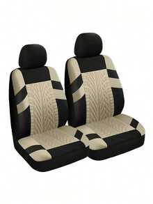 Juego de 9 piezas de fundas para asientos de coche para todas las estaciones - Tela de poliéster con textura en relieve diagonal antideslizante para asientos delanteros y traseros - Fácil de instalar y limpiar - Adecuado para una variedad de modelos de coche, incluyendo sedán, SUV, etc - Multicolor - Ver 23